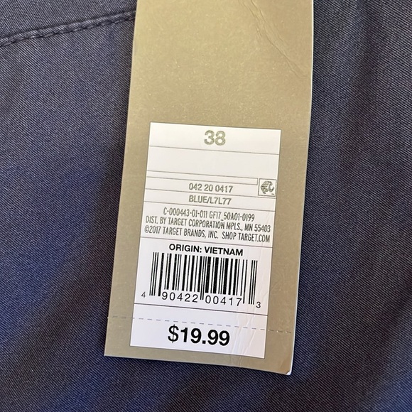 Good Fellow Men's Navy Shorts Flat Front  Size 38 - Picture 4 of 10